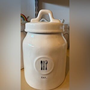 Brand New Rae Dunn ICON EAT Baby Canister